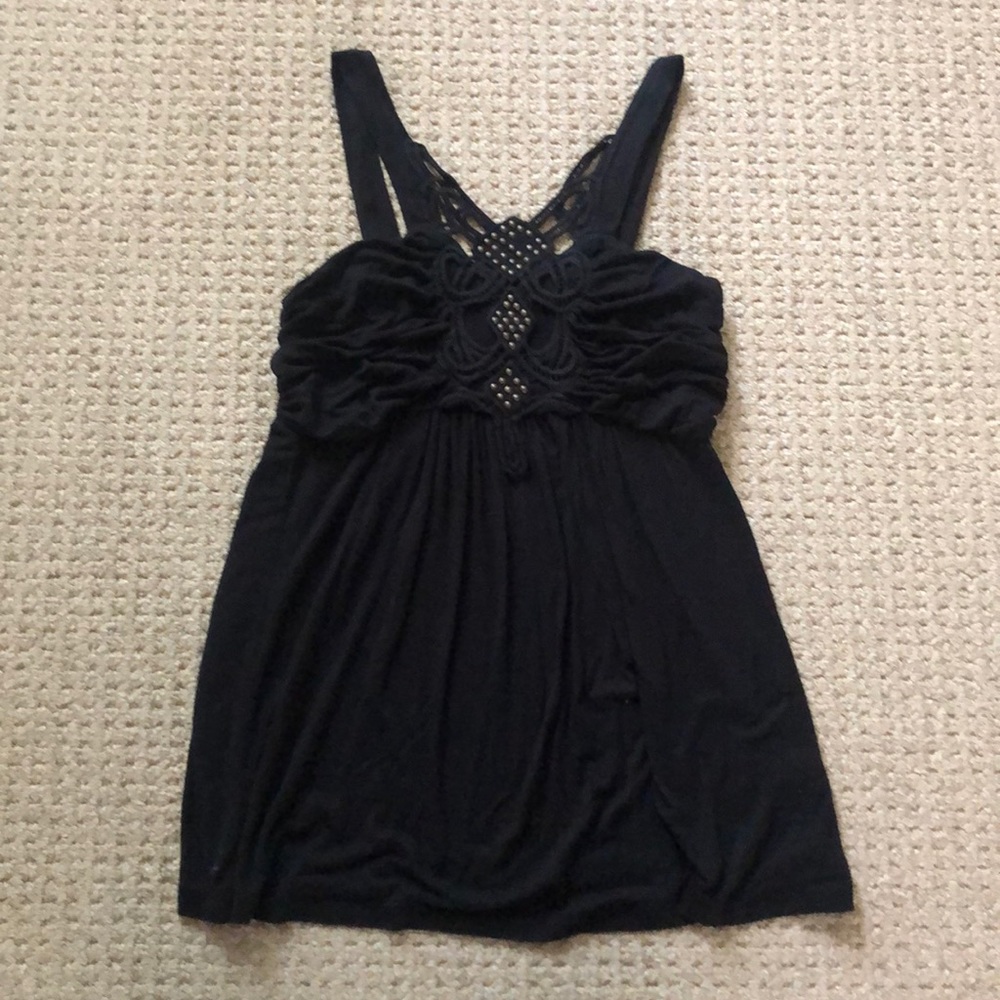[The Buckle] Daytrip Black Crochet Tank